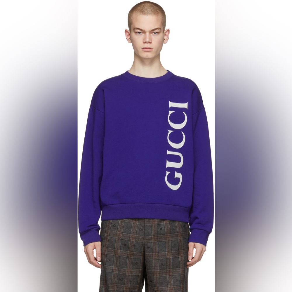 Gucci Blue Logo Sweatshirt